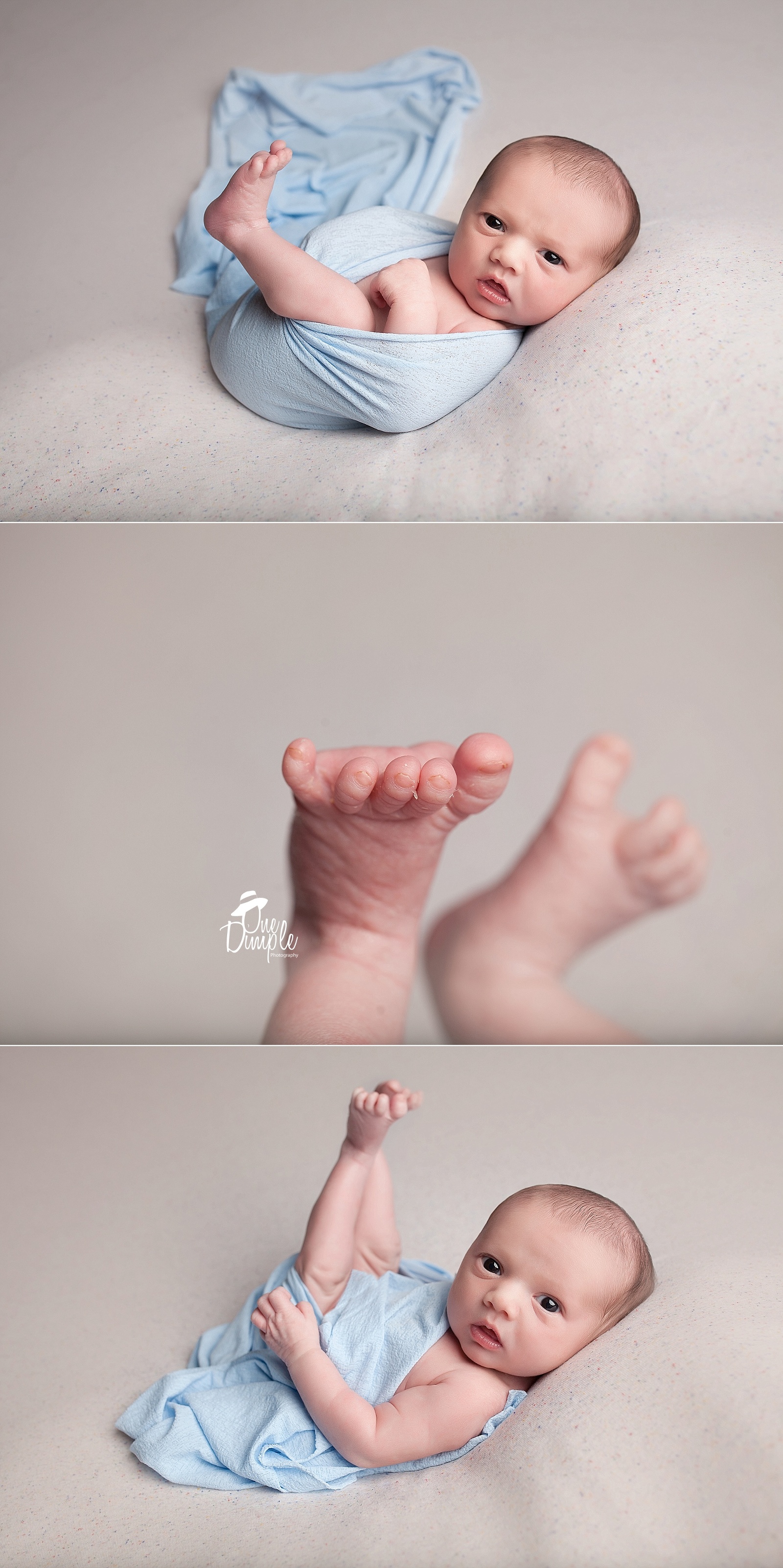 newborn with stretched out legs