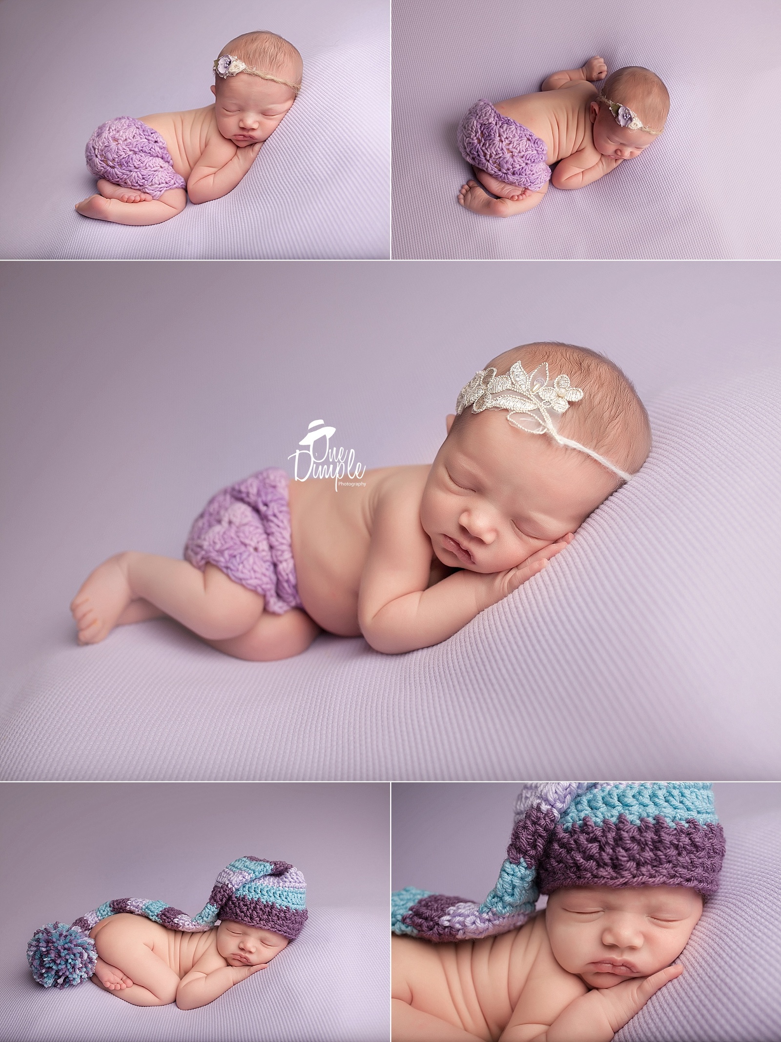 Newborn in purple