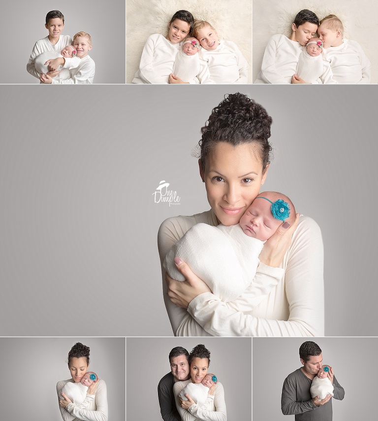 Keller in-home family baby session