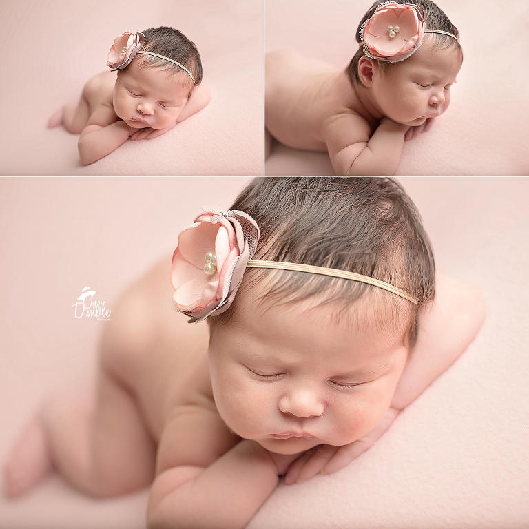 Different angles of newborn pose