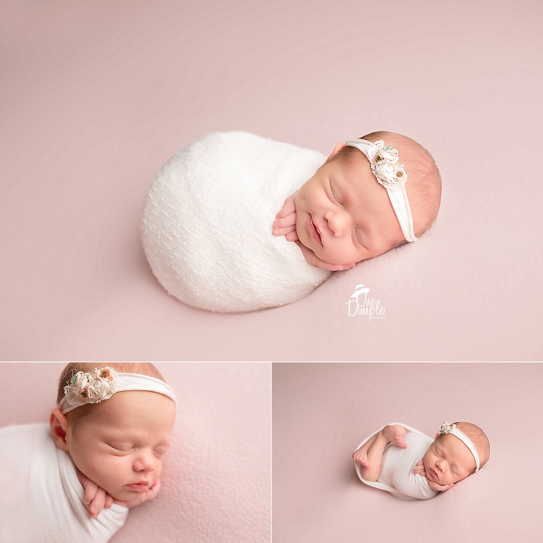 Wrapped Smiling Newborn Poses Photography
