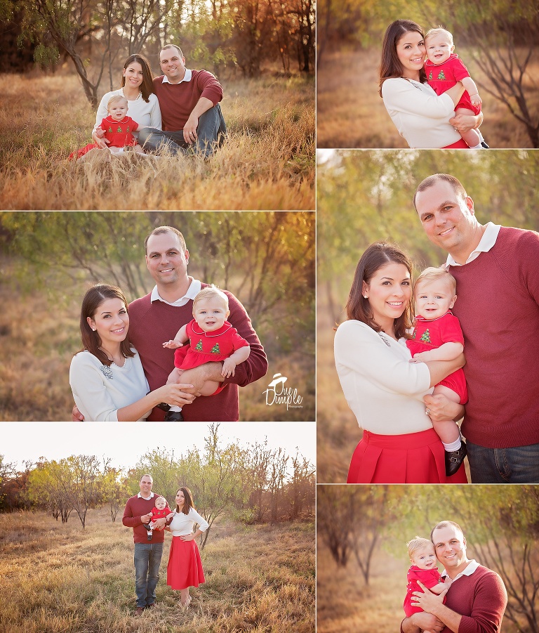 One Dimple Photography is a Dallas Fort Worth Baby and Family photographer.  Outdoor family and 6 month milestone session in Southlake, TX