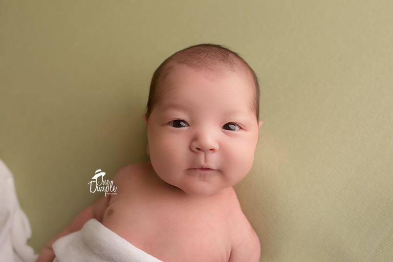 Dallas Newborn Photographer newborn giving eye contact