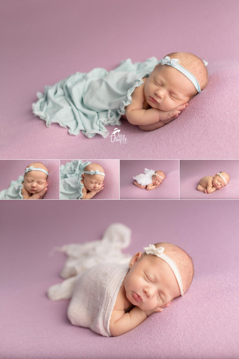Dallas Newborn Photographer Side laying and taco pose